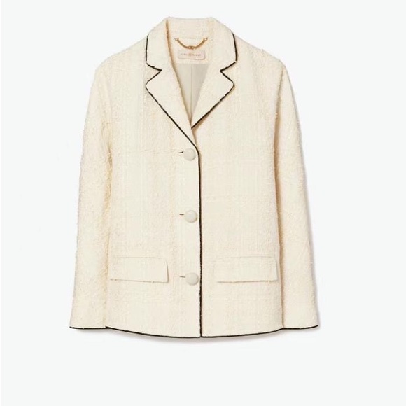 NWT Tory Burch Plaid Tweed Jacket Blazer Size 4 - Picture 4 of 12